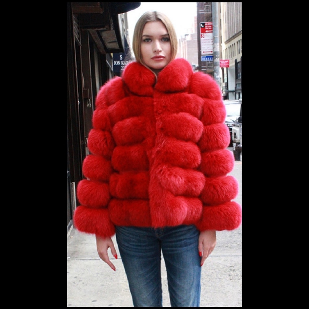 Sold Red fox fur Horizontal Jacket
